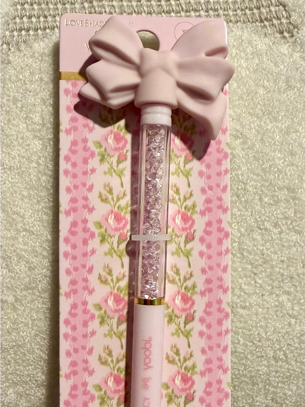 Love shack Fancy x Pink Bow Crystal Pen